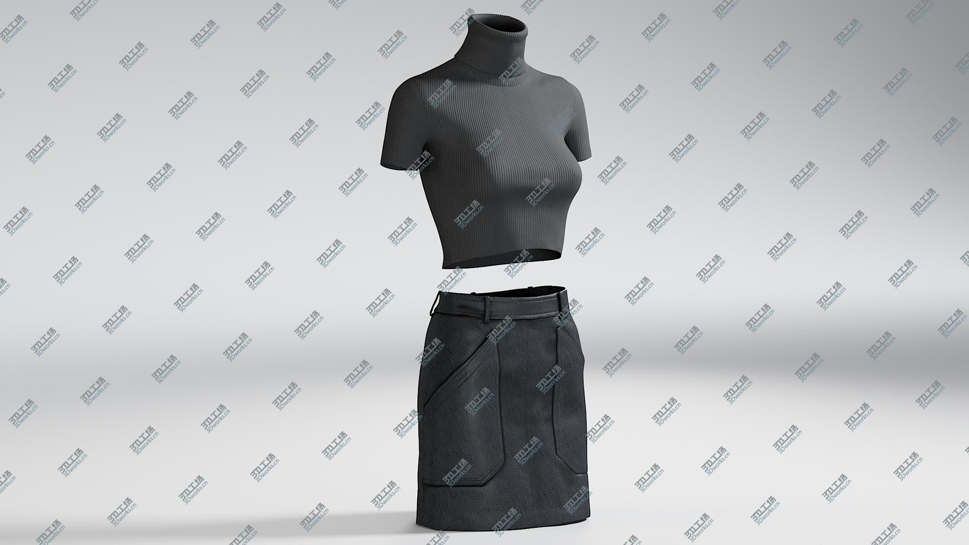 images/goods_img/202104091/Women's Skirt with TShirt 1 3D model/4.jpg